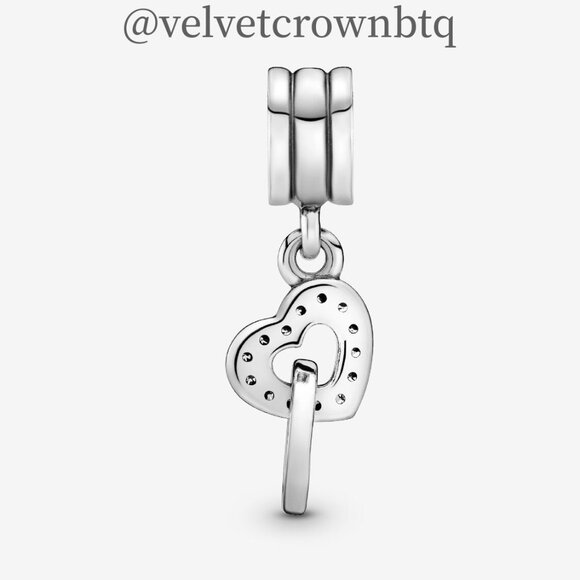 Pandora Interlocking Hearts Dangle Charm - Picture 2 of 4